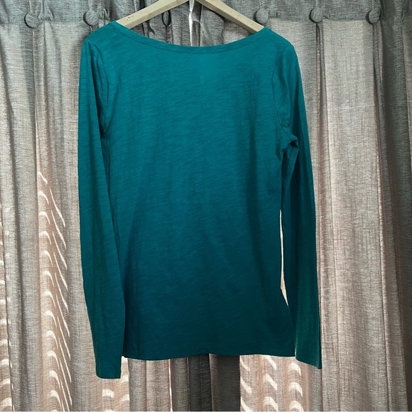 NWT LOFT Teal Long Sleeve Women's Top Size Medium - Picture 10 of 11